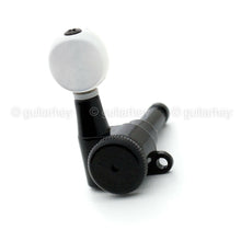 Load image into Gallery viewer, Hipshot 6-in-Line Schaller Mini M6 Style OVAL PEARLOID Buttons STAGGERED - BLACK