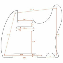 Load image into Gallery viewer, NEW Non-Beveled 1-Ply 5 Holes Pickguard For Fender Telecaster/Tele .080&quot; - WHITE