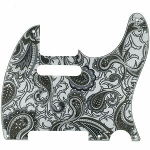 NEW GRAY PAISLEY 5-Hole 3-Ply Pickguard for Fender Telecaster Tele Made In Japan