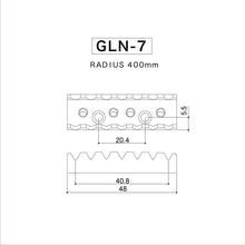 Carregar imagem no visualizador da galeria, NEW Gotoh GLN-7 Locking Nut 7-String - Top Mount Type - 48mm Width - BLACK