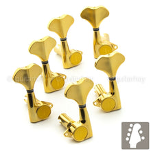 Load image into Gallery viewer, NEW Gotoh GB720 6-String Bass Keys L4+R2 Lightweight Tuners w/ Screws 4x2 - GOLD