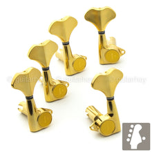 Load image into Gallery viewer, NEW Gotoh GB720 5-String Bass Keys L4+R1 Lightweight Tuners w/ Screws 4x1 - GOLD