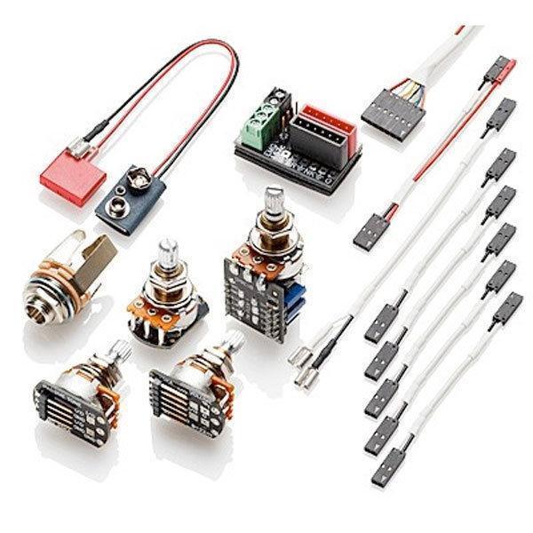 EMG Solderless Wiring kit 1 or 2 Dual-Mode Pickups SHORT SHAFT w/ Push Pull Pot