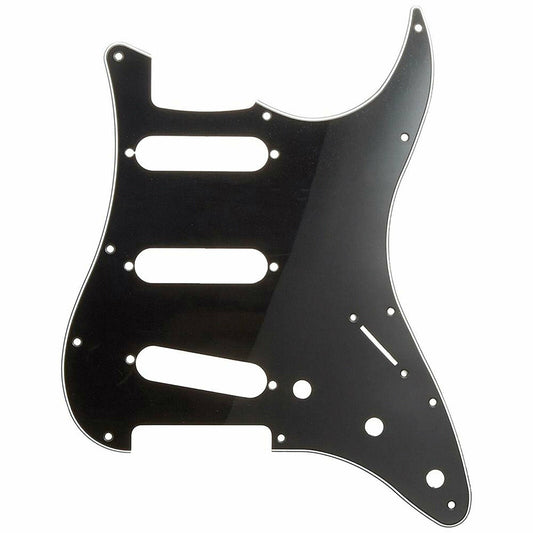 NEW 3-Ply Pickguard for Stratocaster® Strat® USA MIM Standard SSS 11-Hole, BLACK