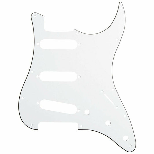 NEW 3-Ply Pickguard for Stratocaster/Strat® Standard USA MIM SSS 11-Hole - WHITE