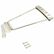 Load image into Gallery viewer, NEW Trapeze Tailpiece for Vintage Deep Hollow Body Guitars 135mm Long - NICKEL