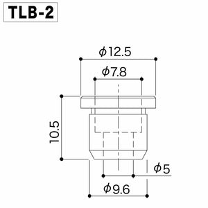 NEW (4) Gotoh TLB-2 String Body Ferrules for BASS Through Body - COSMO BLACK