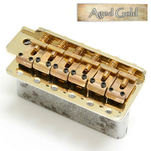 Load image into Gallery viewer, NEW Q-Parts AGED COLLECTION Tremolo for &#39;57 Strat Steel Block, AGED GOLD