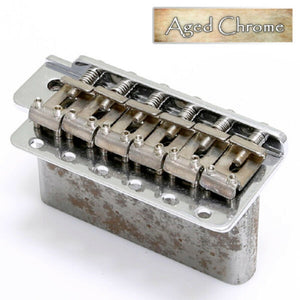 NEW Q-Parts AGED COLLECTION Tremolo for '57 Strat Steel Block, AGED CHROME