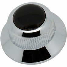 Load image into Gallery viewer, NEW (1) Q-Parts UFO Guitar Knob KCU-0731 w/ Acrylic Black on Top - CHROME