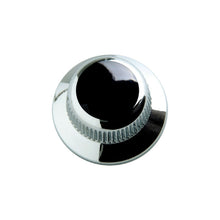 Load image into Gallery viewer, NEW (1) Q-Parts UFO Guitar Knob KCU-0731 w/ Acrylic Black on Top - CHROME