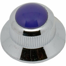 Load image into Gallery viewer, NEW (1) Q-Parts UFO Guitar Knob KCU-0740 w/ Acrylic Blue on Top - CHROME