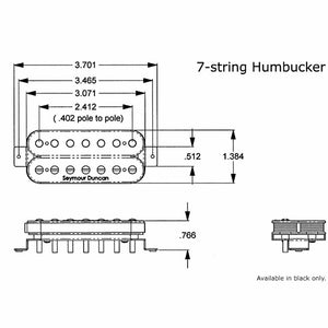 NEW Seymour Duncan Sentient Neck 7 String Passive Mount Guitar Pickup - BLACK