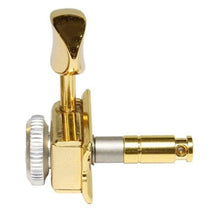Carregar imagem no visualizador da galeria, NEW Gotoh SD91-05M MGT Locking Tuners Set 6 in line STAGGERED w/ screws - GOLD