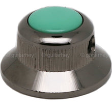 Load image into Gallery viewer, NEW (1) Q-Parts UFO Guitar Knob KBU-0742 Acrylic Teal on Top - COSMO BLACK