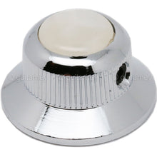 Load image into Gallery viewer, NEW (1) Q-Parts UFO Guitar Knob KBU-0752 w/ Acrylic White Pearl on Top - CHROME