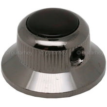 Load image into Gallery viewer, NEW (1) Q-Parts UFO Guitar Knob KBU-0754 Acrylic Red Pearl on Top - COSMO BLACK