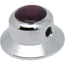 Load image into Gallery viewer, NEW (1) Q-Parts UFO Guitar Knob KCU-0767 Acrylic Purple Pearl on Top - CHROME