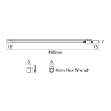 Load image into Gallery viewer, NEW Hosco Two-way Steel Truss Rod - Wrench: 4mm, Length : 460mm Weight : 126g