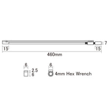 Carregar imagem no visualizador da galeria, NEW Hosco Two-way Titanium Truss Rod - Wrench: 4mm, Length : 460mm Weight : 72g