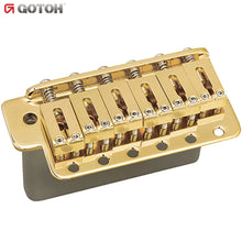 Load image into Gallery viewer, NEW Gotoh GE102T Traditional Tremolo for Strat w/ Steel Saddles - GOLD