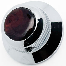 Load image into Gallery viewer, NEW (1) Q-Parts UFO Guitar Knob KCU-0755 Acrylic Red Pearl on Top - CHROME
