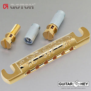 NEW GOTOH GE101A-LX01 Aluminum Stop Tailpiece Luxury Mode Import Guitars - GOLD