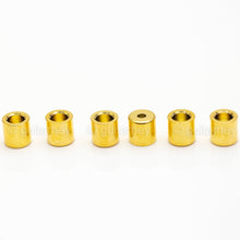 Load image into Gallery viewer, NEW (6) String Bushings Flush Fit Smooth Guitar Body Ferrules 3/8&quot; Tele - GOLD