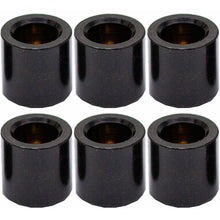 Load image into Gallery viewer, NEW (6) String Bushings Flush Fit Smooth Guitar Body Ferrules 3/8&quot; Tele - BLACK