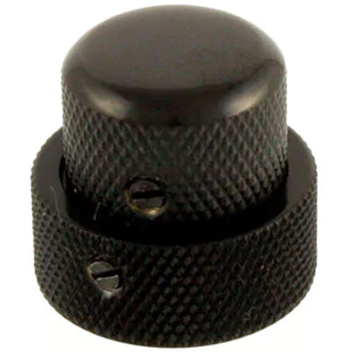 (1) Stacked Knob for '62 Jazz Bass/CTS Stack Pot fit USA Stacked Pots - BLACK