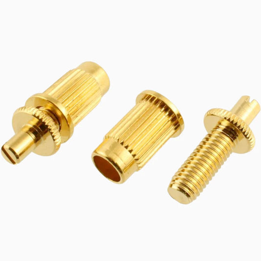 NEW Large Hole Metric Stud and Anchor Set for Tunematic Bridge - GOLD