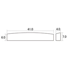 Load image into Gallery viewer, NEW 41mm Unslotted BLANK Brass Nut For Guitar, Angled Top, Flat Bottom, 1-5/8&quot;