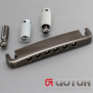 NEW Gotoh 510FA Aluminium Stop Tailpiece w/ Studs - COSMO BLACK