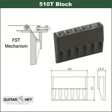 Carregar imagem no visualizador da galeria, NEW Gotoh 510T-FE1 Non-locking 2 Point Tremolo Bridge w/ Hardware - COSMO BLACK