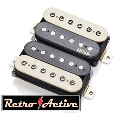 NEW EMG Hot 70 Set Humbucker Bridge & Neck Standard Spaced Long Pots - ZEBRA