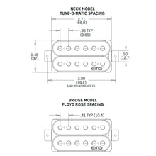 Load image into Gallery viewer, NEW EMG Hot 70 Set Humbucker Bridge &amp; Neck F-Spaced Floyd Rose Tremolos - ZEBRA