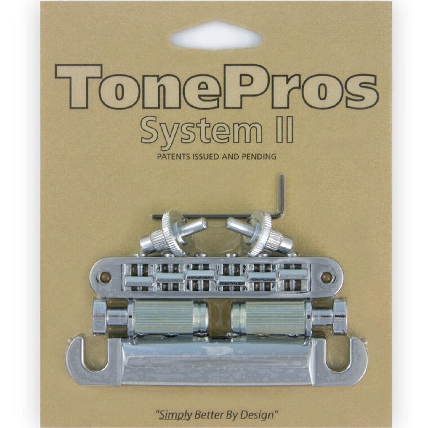 NEW TonePros LPS02-C Nashville Complete Bridge & Tailpiece Set - CHROME