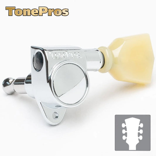 NEW TonePros GKH330-C Tuning Machines 20:1 Gear Ratio 3x3 - CHROME