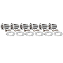 Load image into Gallery viewer, NEW Hipshot 6-in-Line LOCKING Tuners SET Non-Staggered, Half Moon Pearl - CHROME