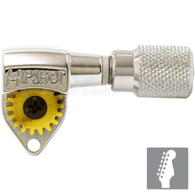 Load image into Gallery viewer, NEW Hipshot Classic 6 in Line STAGGERED Open-Gear w/ KNURLED Buttons - NICKEL