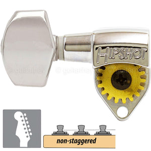 NEW Hipshot Classic 6 in Line LEFTY Non-Staggered Small Buttons 18:1 - NICKEL