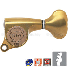 Load image into Gallery viewer, NEW Gotoh SGS510Z-S5 6 in Line Set Mini Tuners Small Buttons 18:1 - X-GOLD