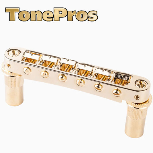 NEW TonePros TPFP Metric Tunematic, Large Posts, Pre-Notched Saddles - GOLD