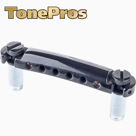 NEW Tonepros T1Z Metric Stop Tailpiece for Import Epiphone, ESP, Schecter, BLACK
