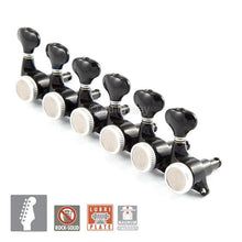Load image into Gallery viewer, NEW Gotoh SGS510Z-S5 MGT 6 in line Advanced Tuning Locking Tuners Set - BLACK