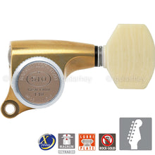 Load image into Gallery viewer, NEW Gotoh SGS510Z-M07 MGT 6 in line Locking Tuners Set 18:1 Gear Ratio - X-GOLD