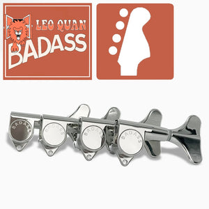 NEW Leo Quan® Badass 4-in-line Set SGT™ Bass Keys - Sealed 20:1 Ratio - NICKEL