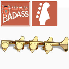 Load image into Gallery viewer, NEW Leo Quan® Badass 4-in-line Set SGT™ Bass Keys - Sealed 20:1 Ratio - GOLD