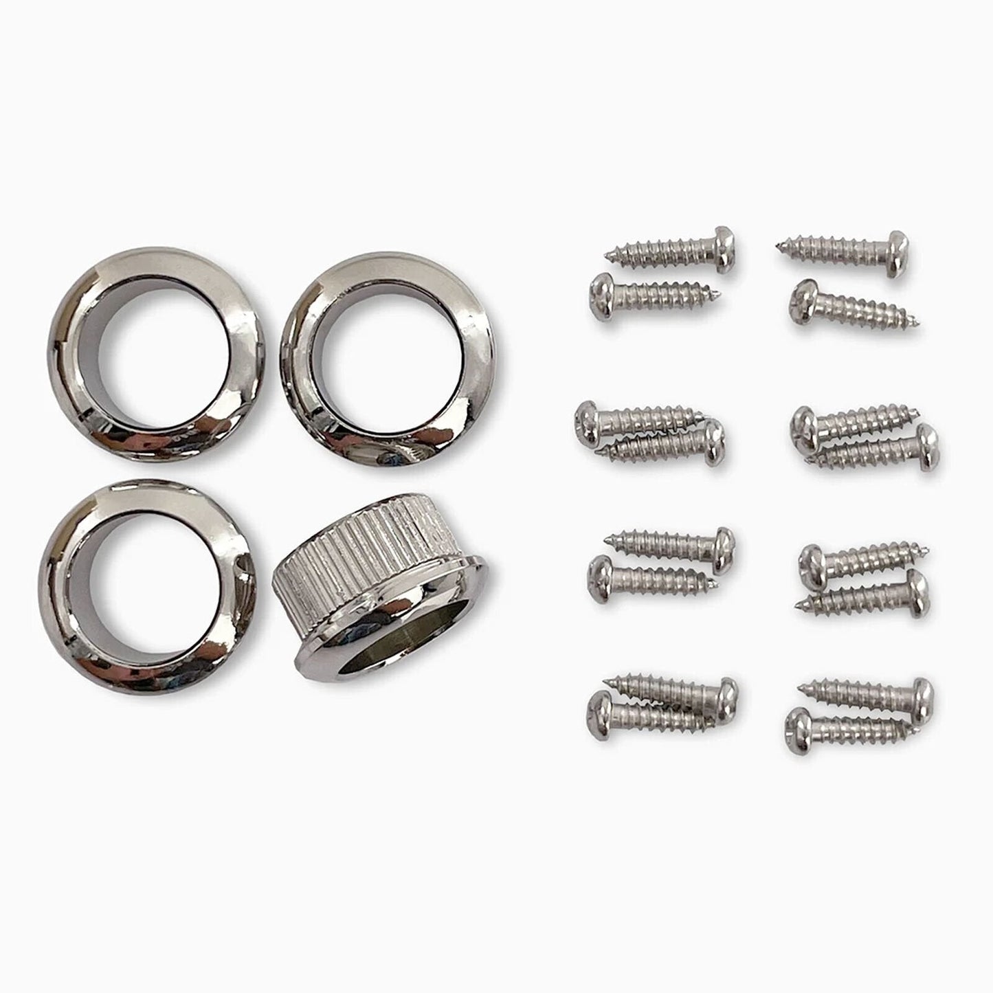 NEW Leo Quan® Badass 4-in-line set OGT™ Bass Keys Open Gear Small Post - NICKEL
