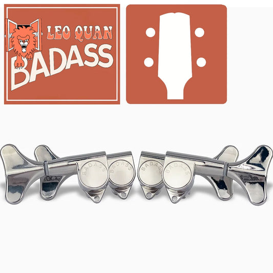 NEW Leo Quan® Badass L2+R2 Set SGT™ Bass Keys - Sealed 20:1 Ratio 2x2 - NICKEL